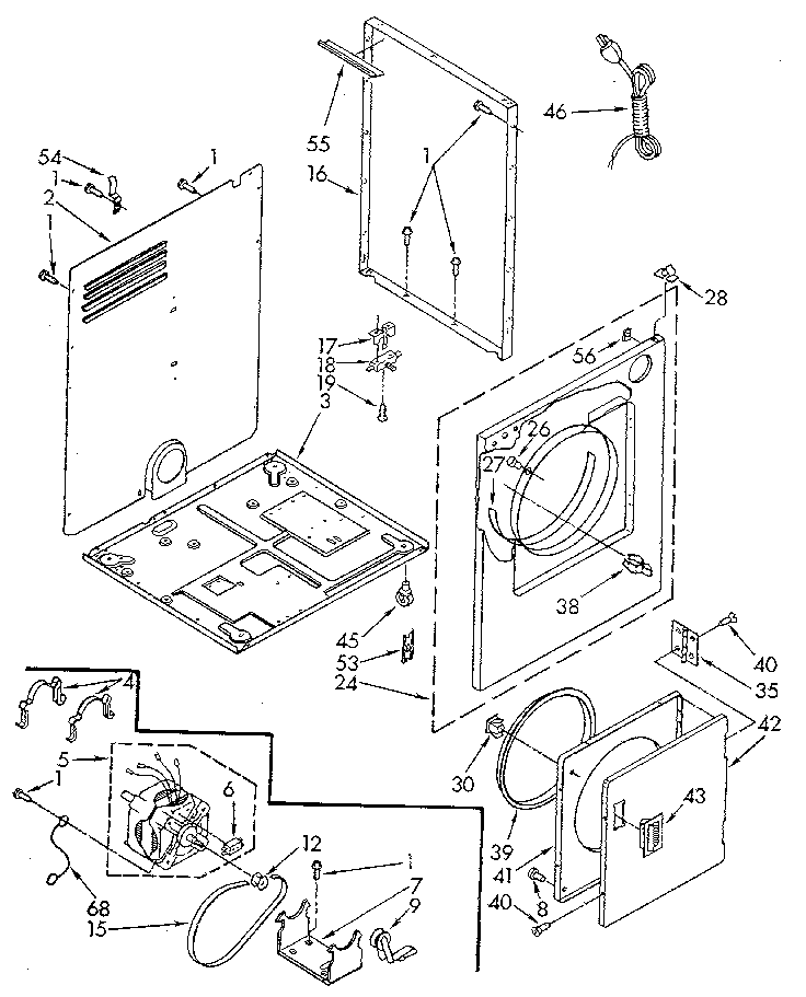 Kenmore 11088870110 cabinet diagram
