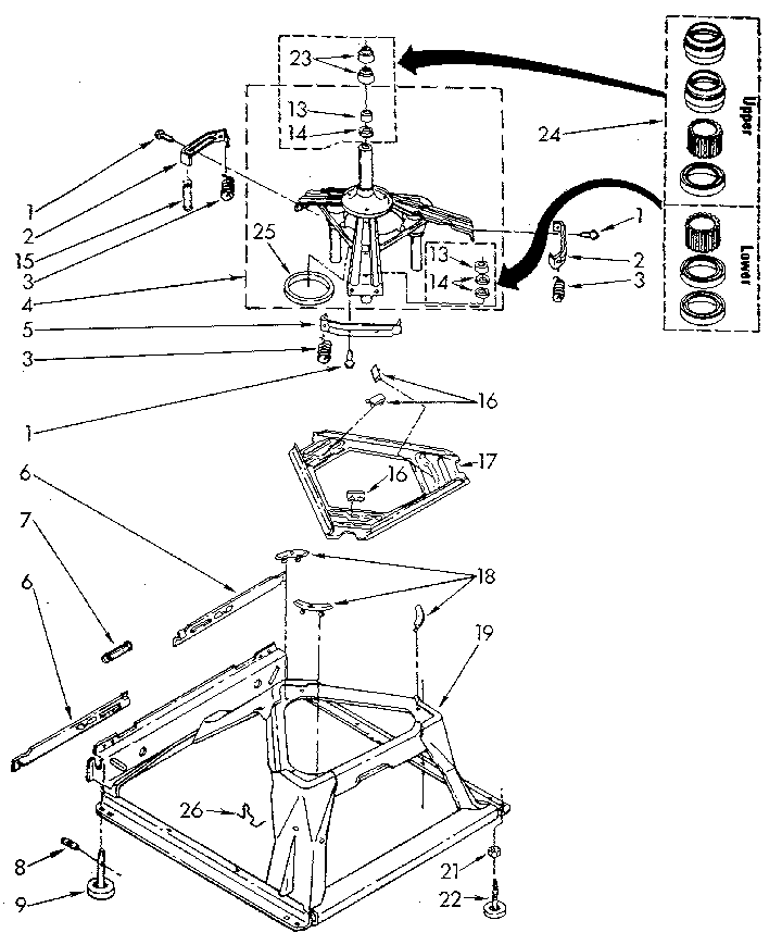 Kenmore 11092093800 machine base diagram