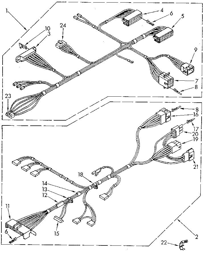 Kenmore 11092093800 wiring harness diagram