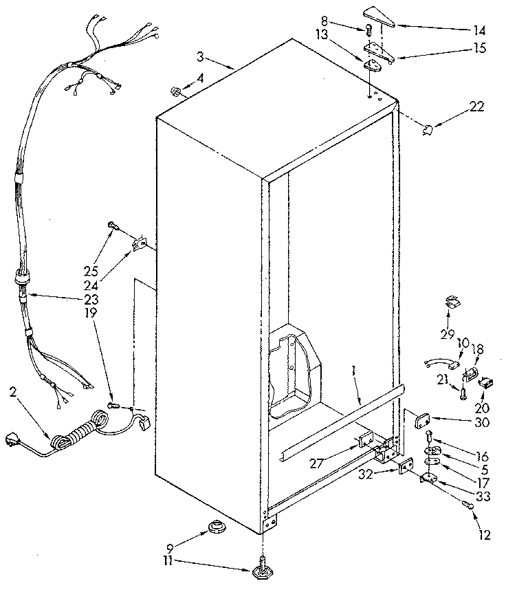 Kenmore 1069209481 cabinet diagram
