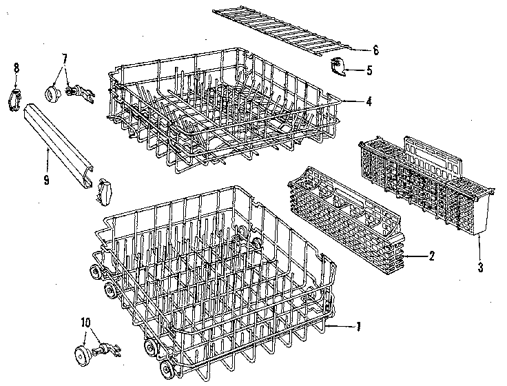 Kenmore 5871650590 rack details diagram