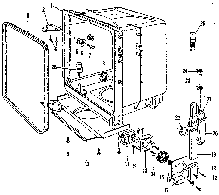 Kenmore 5871650590 tub details diagram