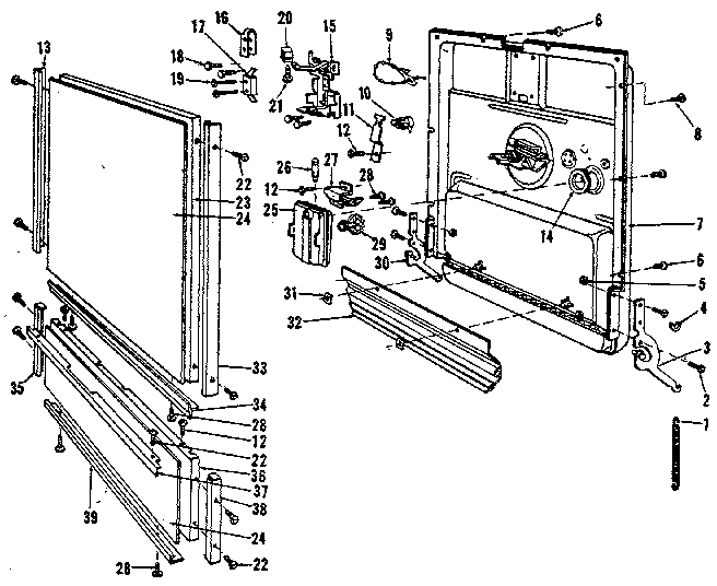 Kenmore 5871650590 door details diagram