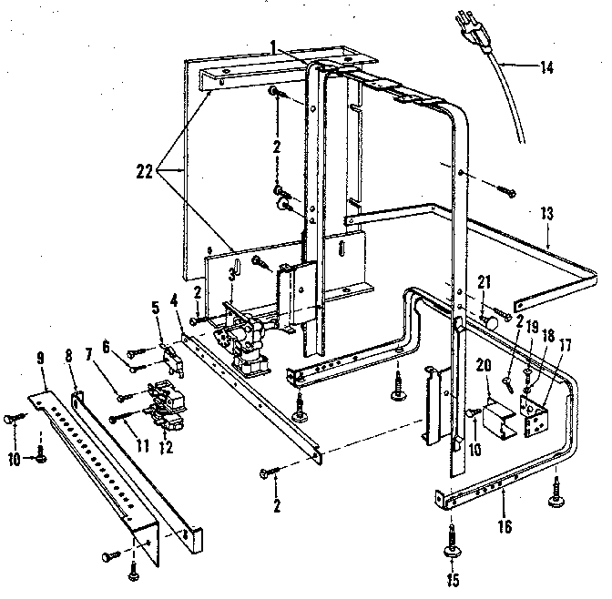 Kenmore 5871650590 frame details diagram