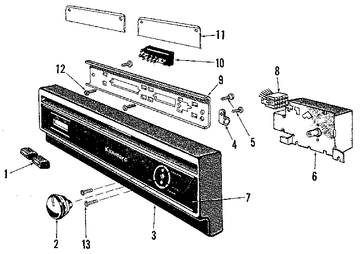 Kenmore 5871400190 console panel details diagram