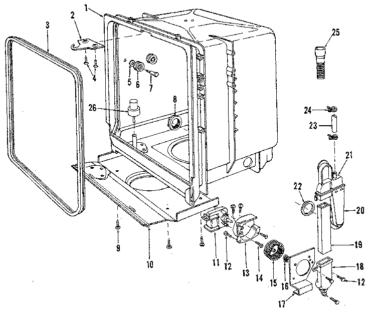 Kenmore 5871400190 tub details diagram