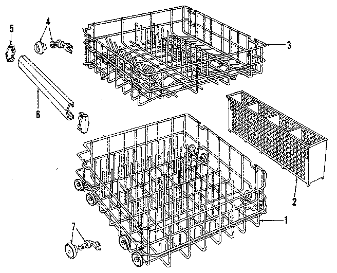 Kenmore 5871440590 rack details diagram