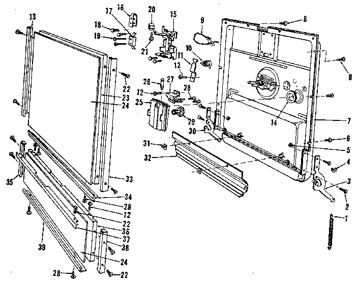 Kenmore 5871440590 door details diagram
