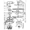 Kenmore 5871440590 motor, heater, and spray arm details diagram