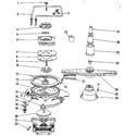 Kenmore 5871510090 motor, heater, & spray arm details diagram