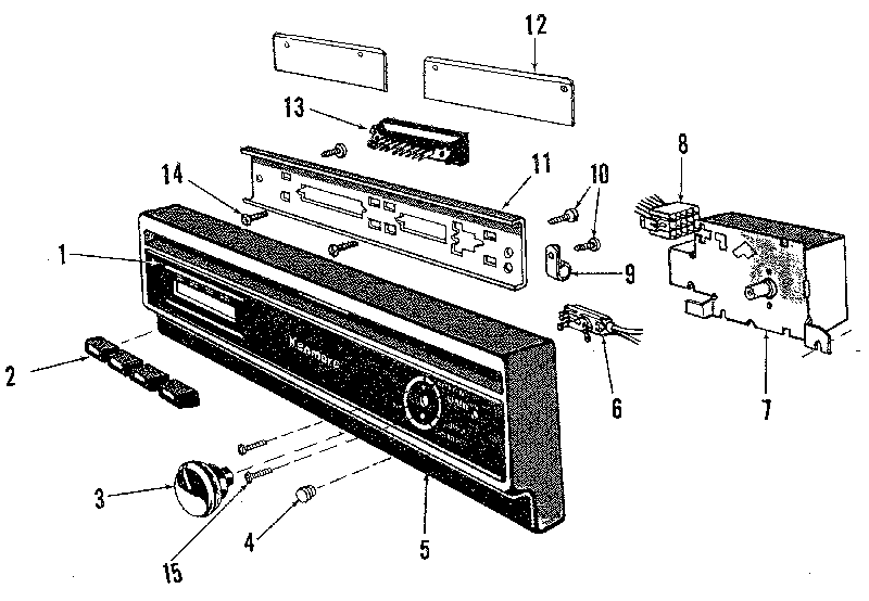 Kenmore 5871530590 console panel details diagram