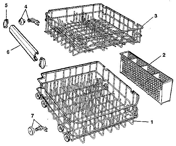 Kenmore 5871530590 rack details diagram