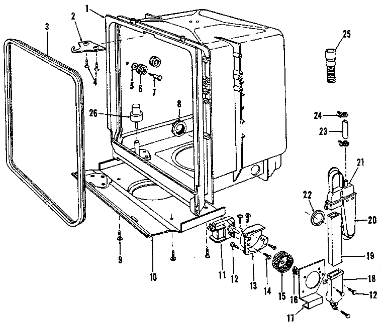 Kenmore 5871530590 tub details diagram