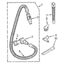 Kenmore 1163916481 hose and attachment diagram