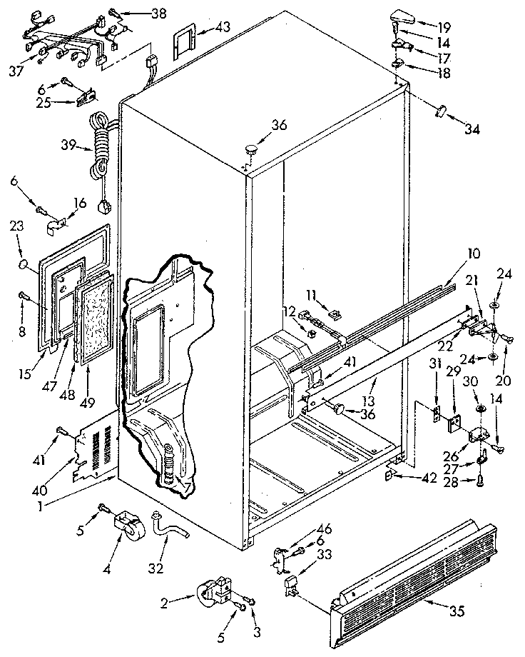 Whirlpool EB22DKXWN00 cabinet diagram