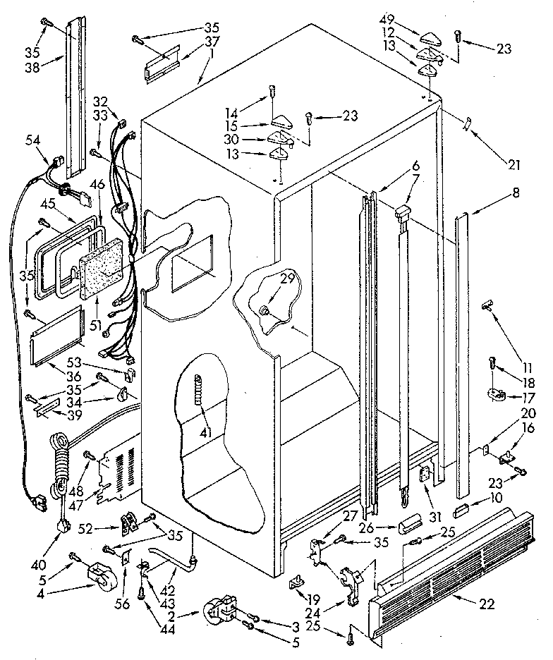 Whirlpool ED25DQXVG06 cabinet diagram