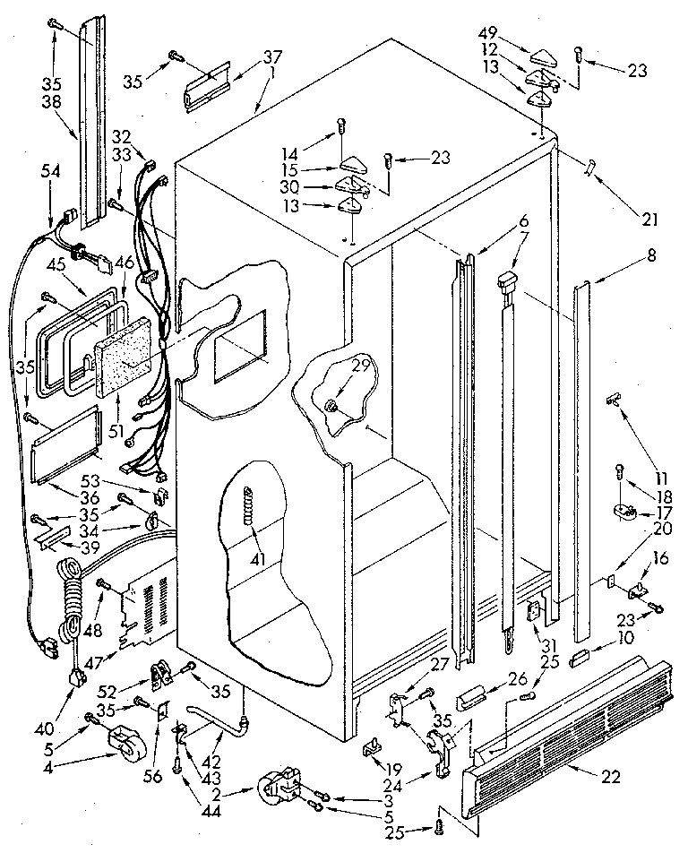 Whirlpool ED25DQXVM03 cabinet diagram