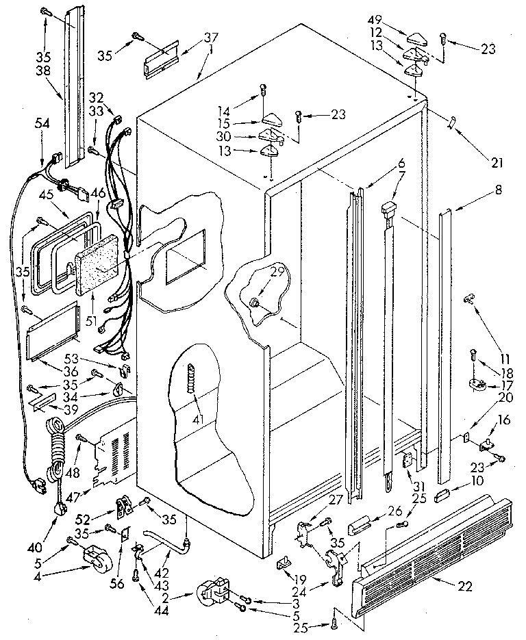 Whirlpool ED25DQXVG02 cabinet diagram