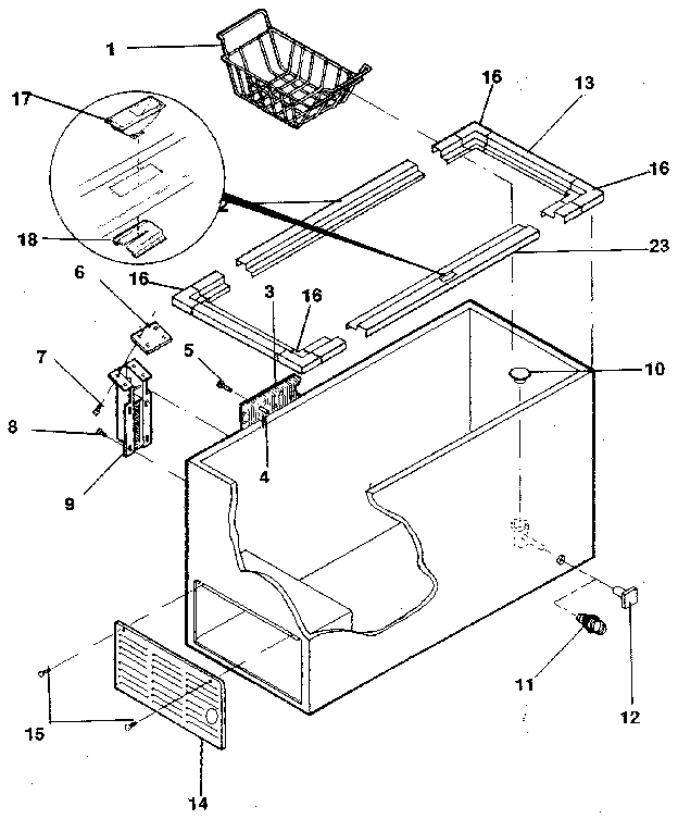 Kenmore 2539156281 cabinet diagram