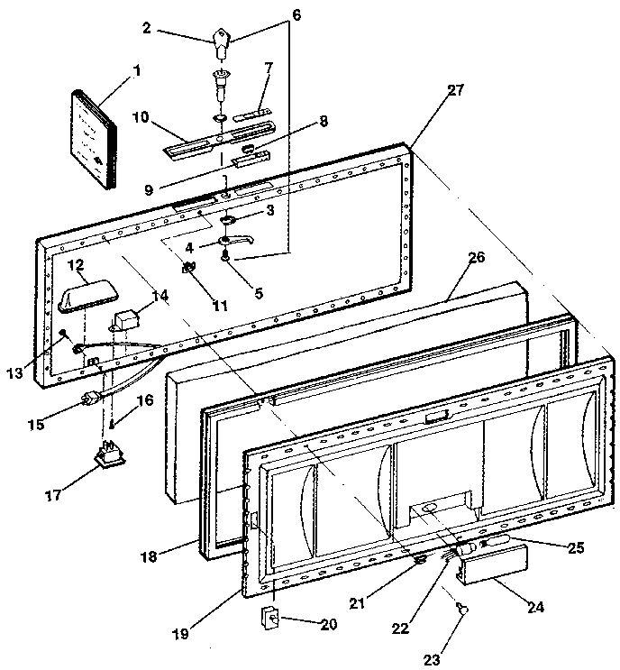Kenmore 2538195681 door diagram