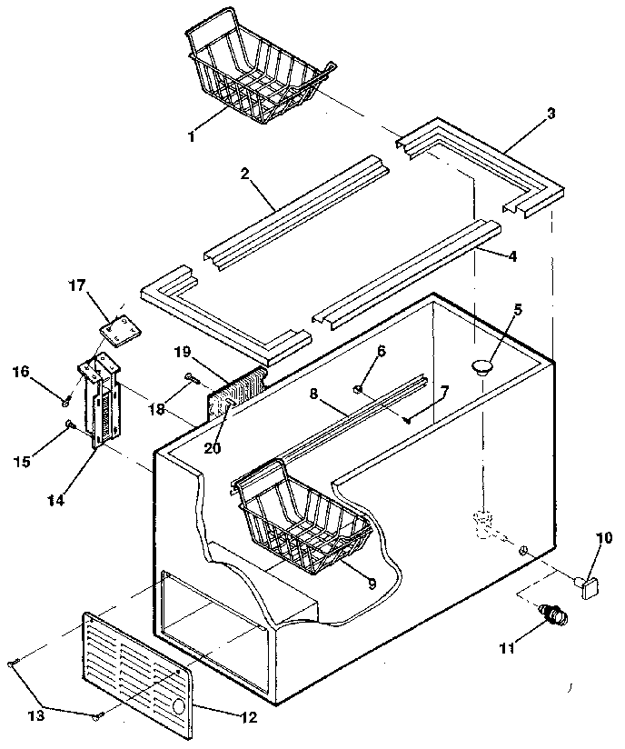 Kenmore 2538195681 cabinet diagram