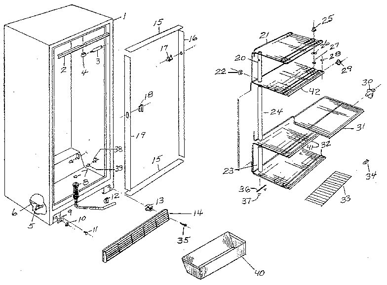 Northland U305L/1758 cabinet diagram