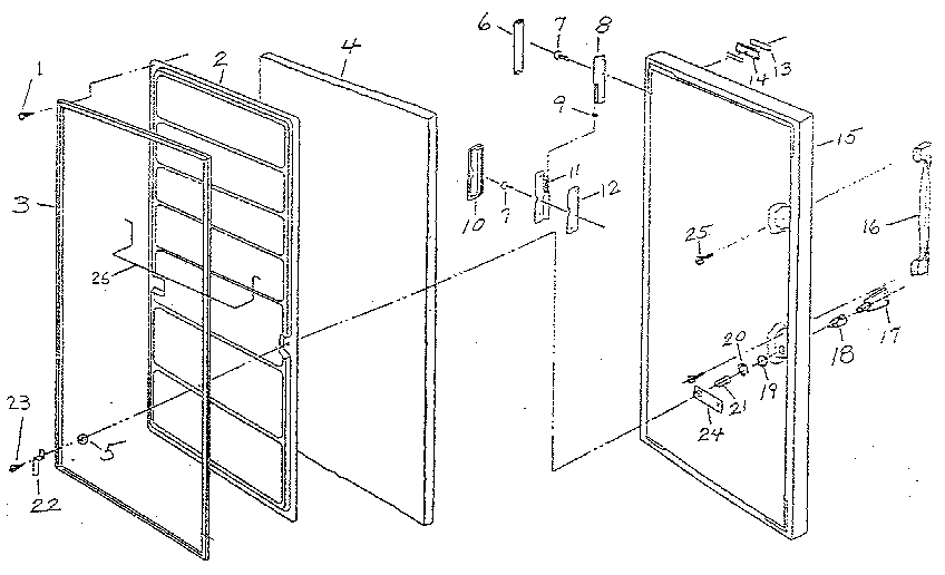 Northland U305L/1758 door diagram