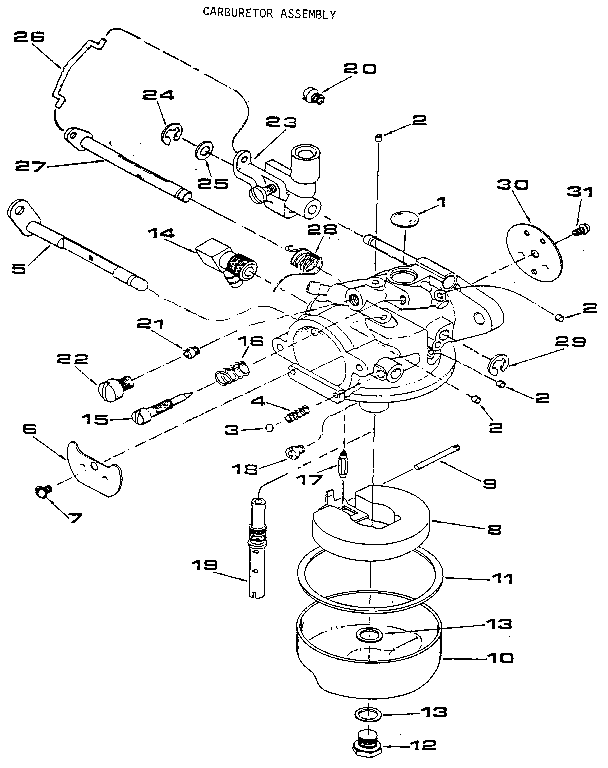 Craftsman 225581503 carburetor assembly diagram