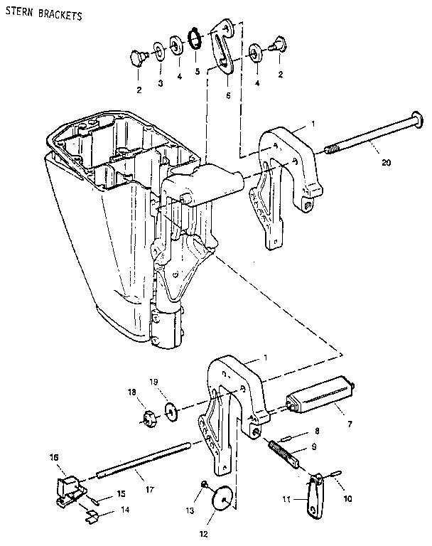Craftsman 225581503 stern brackets diagram