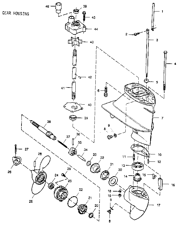 Craftsman 225581503 gear housing diagram