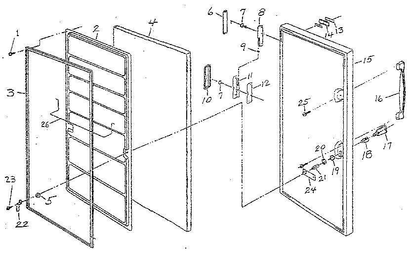 Northland UF30G/1485 door diagram