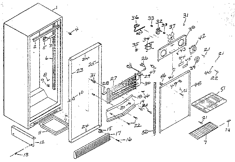 Northland RF265/1462 cabinet diagram