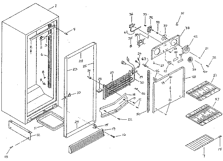 Northland RF293B/1468 cabinet diagram