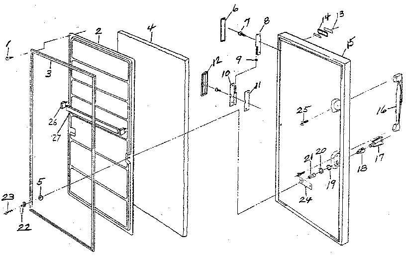 Northland RF293B/1468 door diagram