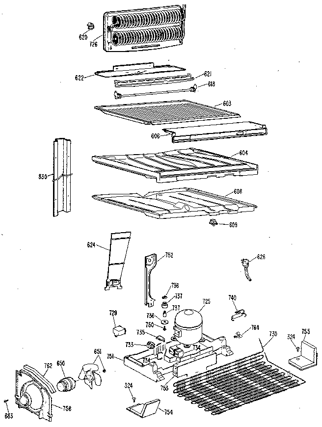 GE TBX24NLF unit parts diagram