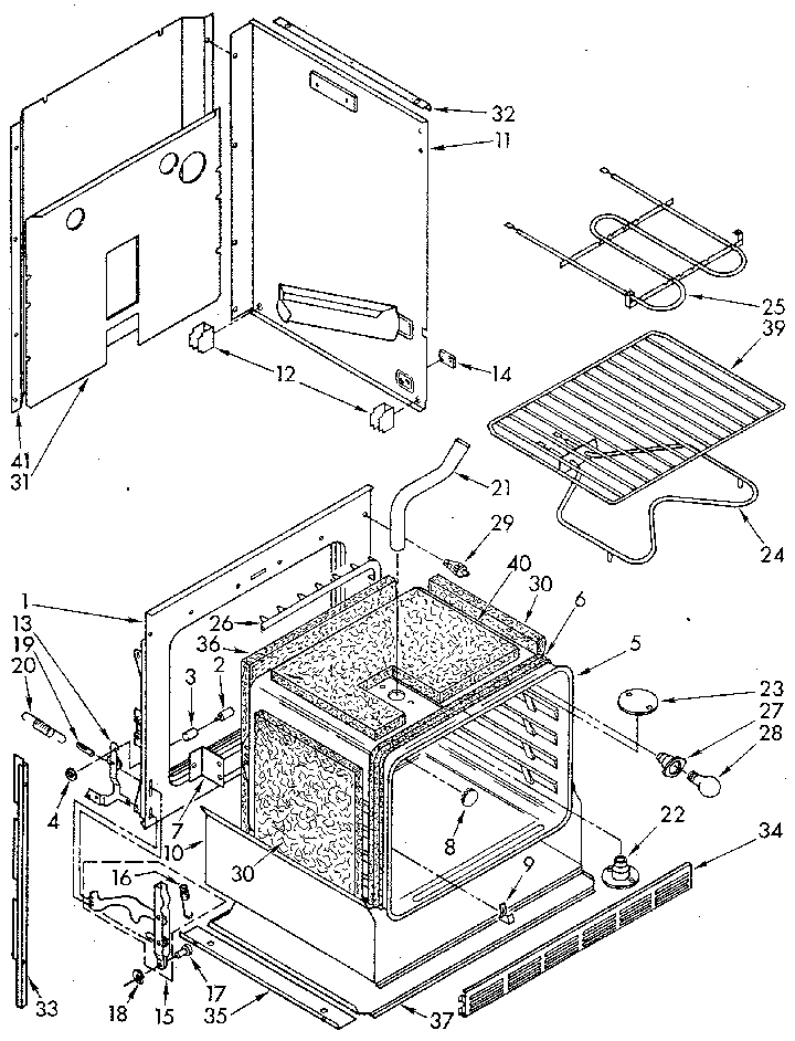 Kenmore 6654428911 lower oven diagram