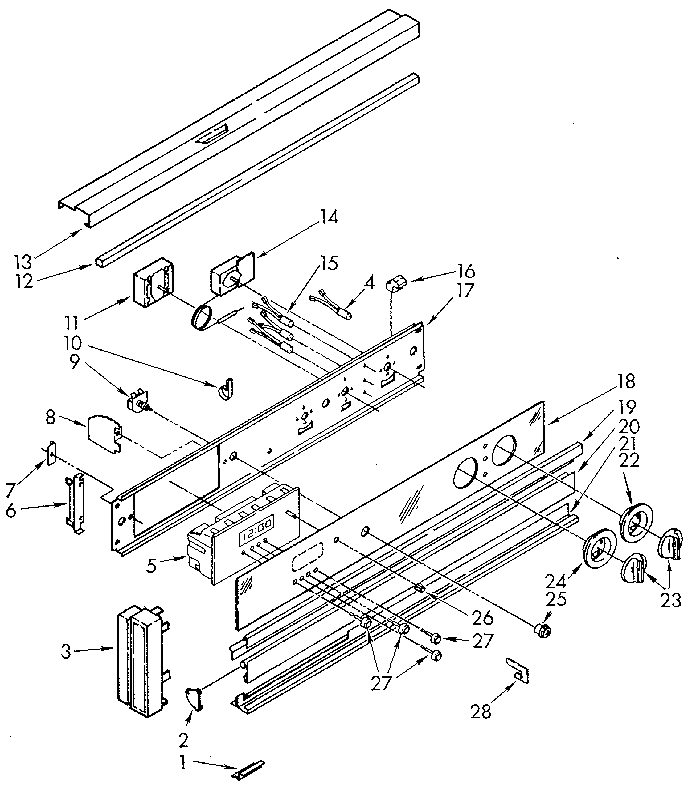Kenmore 6654098911 control panel diagram