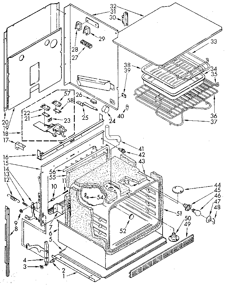 Kenmore 6654098911 oven diagram