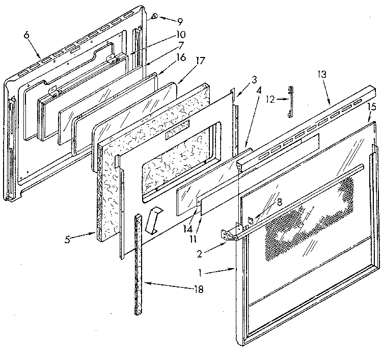 Kenmore 6654098991 door diagram