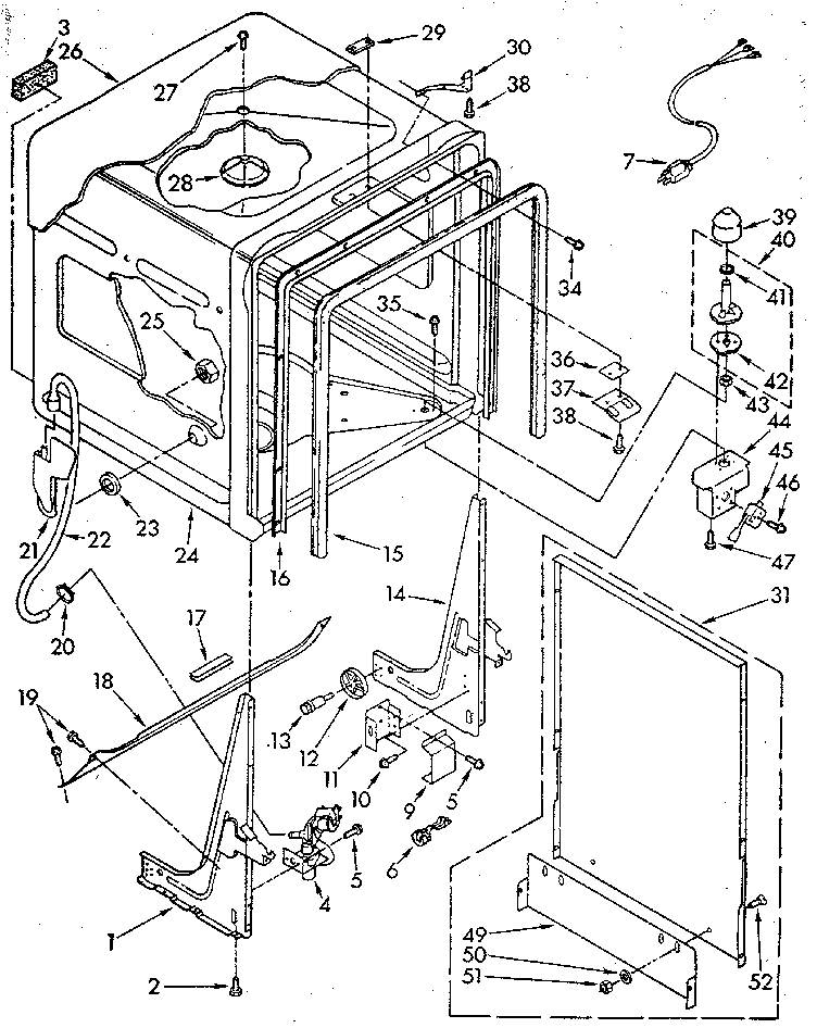 Kenmore 6651560591 tub diagram
