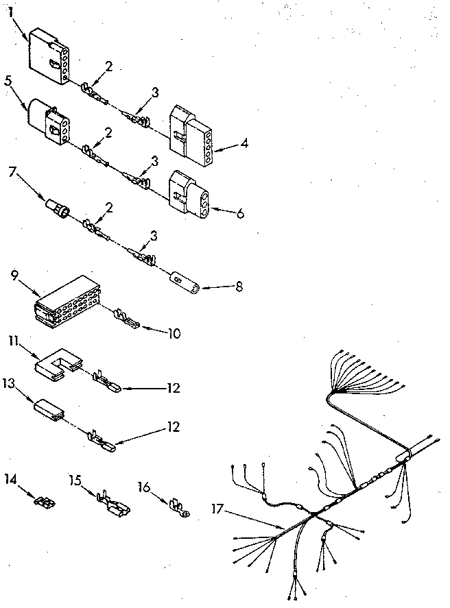 Kenmore 6651560591 wiring harness diagram