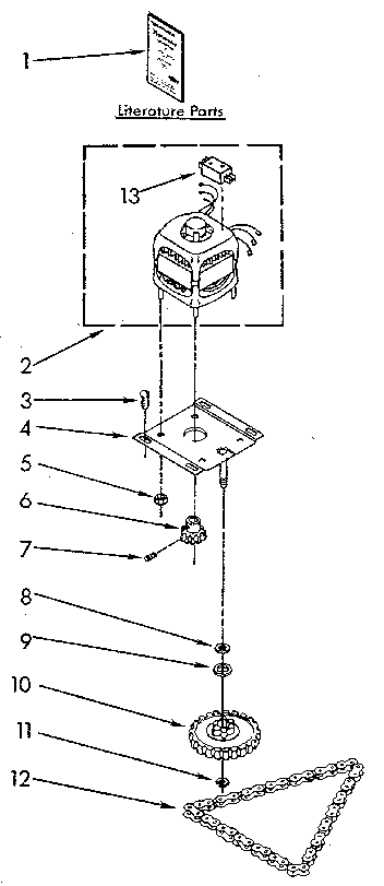 Kenmore 6651330590 motor and drive diagram