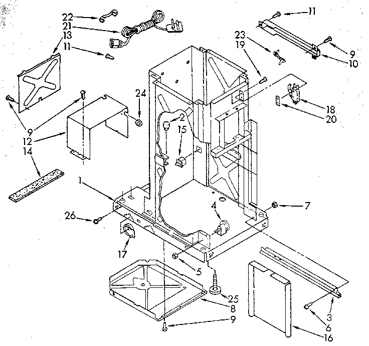 Kenmore 6651330590 frame diagram