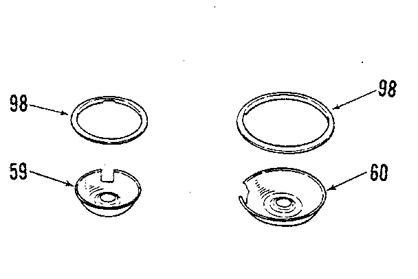 Kenmore 9114658814 optional porcelain pan and chrome ring kit no. 8068400 diagram