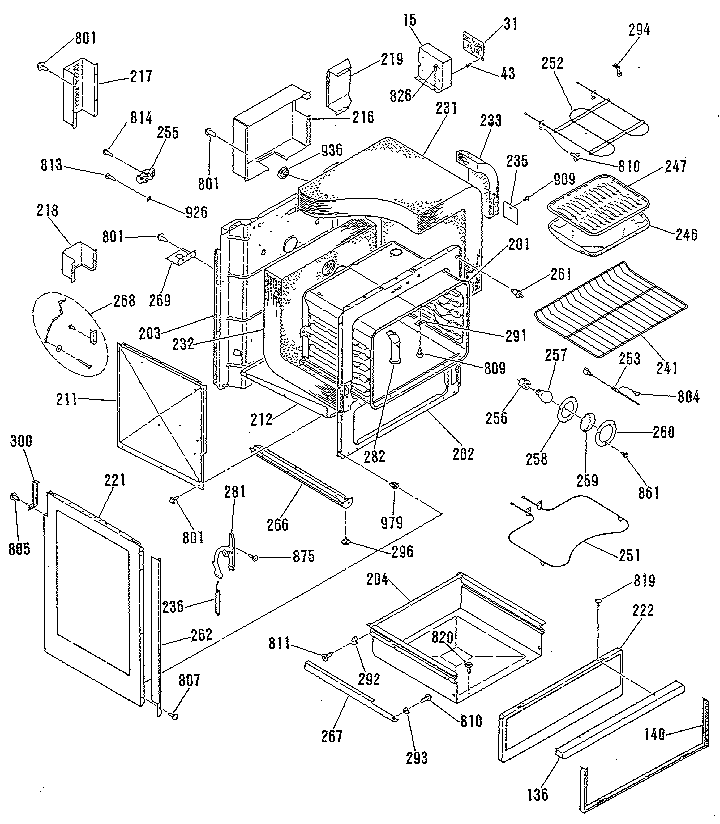 Kenmore 9114658814 body section diagram