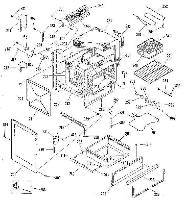 Kenmore 9119799980 body section diagram