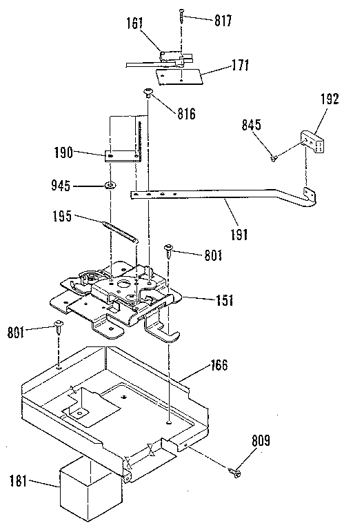 Kenmore 9119799980 door lock section diagram