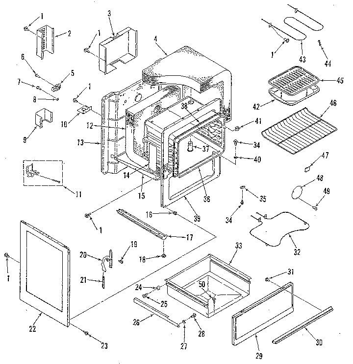 Kenmore 9116248811 body section diagram