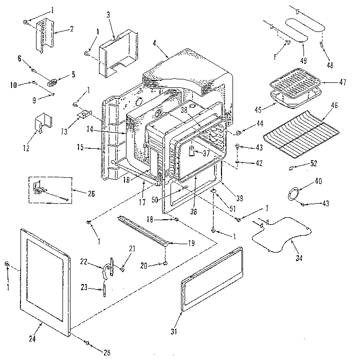 Kenmore 9116008911 body section diagram