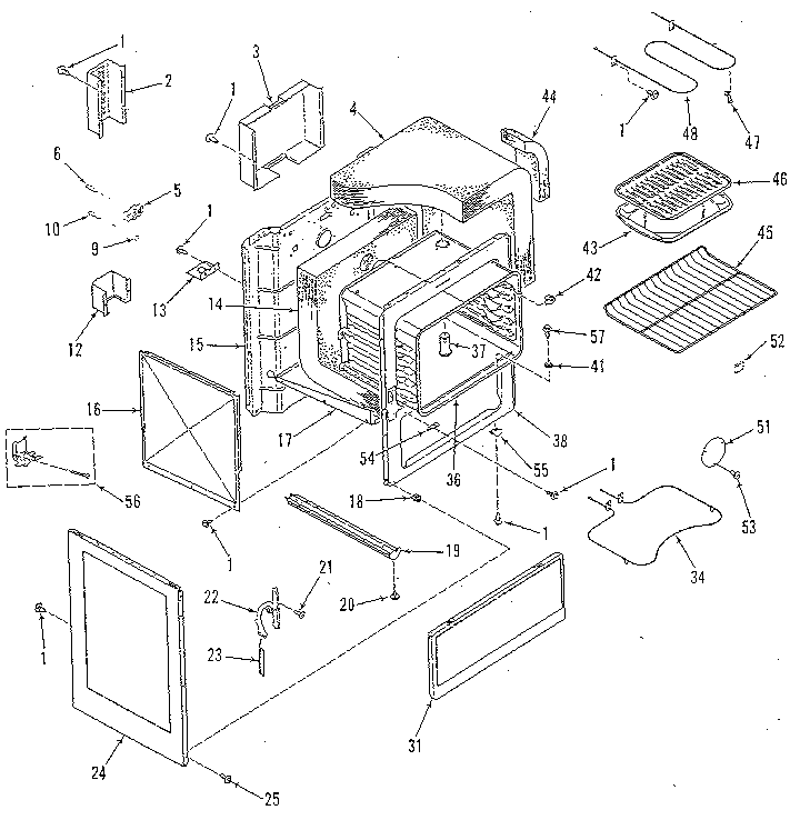 Kenmore 9116018911 body section diagram